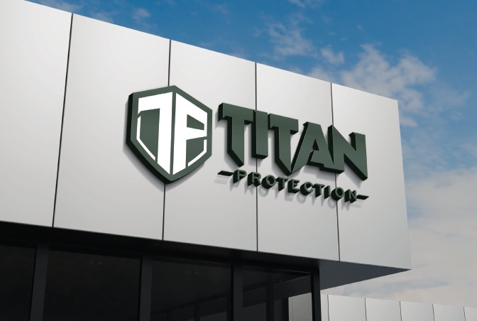 Titan Protection Building Facade - Modern building with company signage